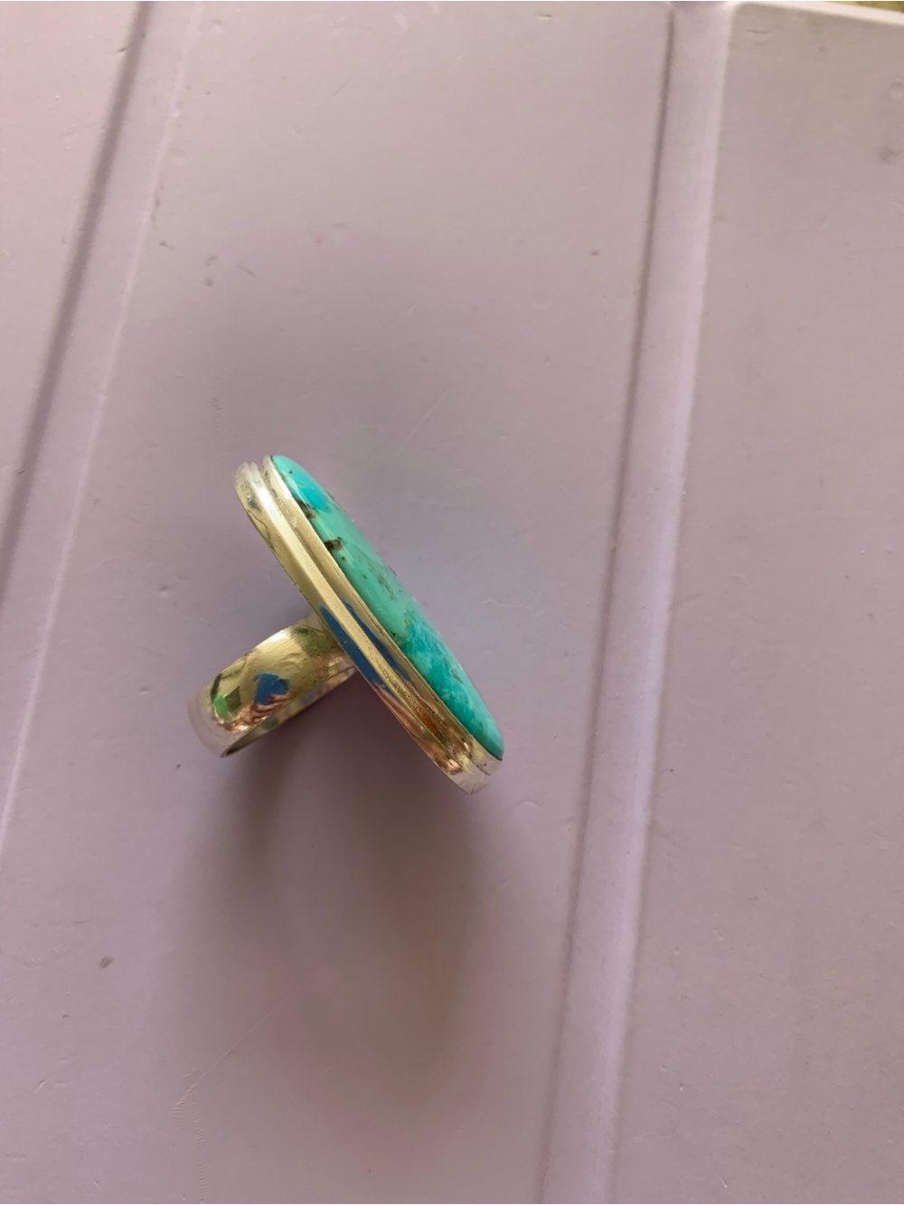 Turquoise Stone .925 silver Statement Ring - Women Jewelry
